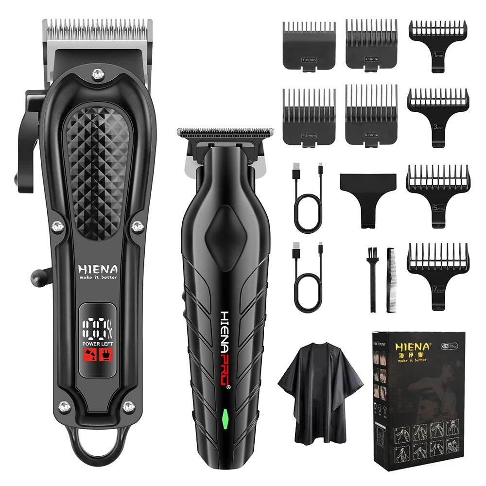 Rechargeable Cordless Electric Hair Clippers & Beard Trimmer Kit for Men – Professional Hair and Body Groomer