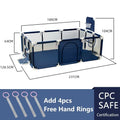 Baby Playpen Indoor Play Yard with Basketball Hoop, Activity Fence for Toddlers