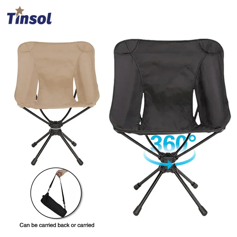 Portable Detachable Swivel Camping Chair – Lightweight Folding Backpacking Seat with Carry Bag for Fishing & Hiking
