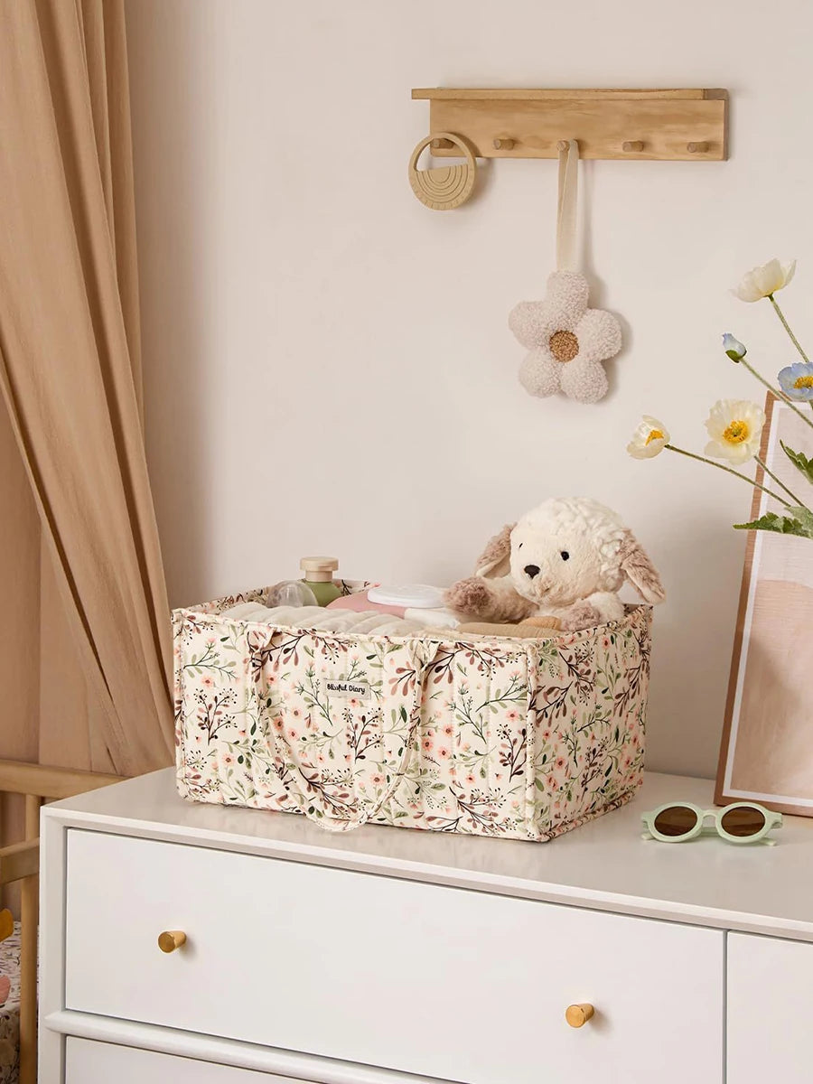 Portable Folding Baby Diaper Organizer Caddy – High-Capacity Diaper Stacker & Storage Bag
