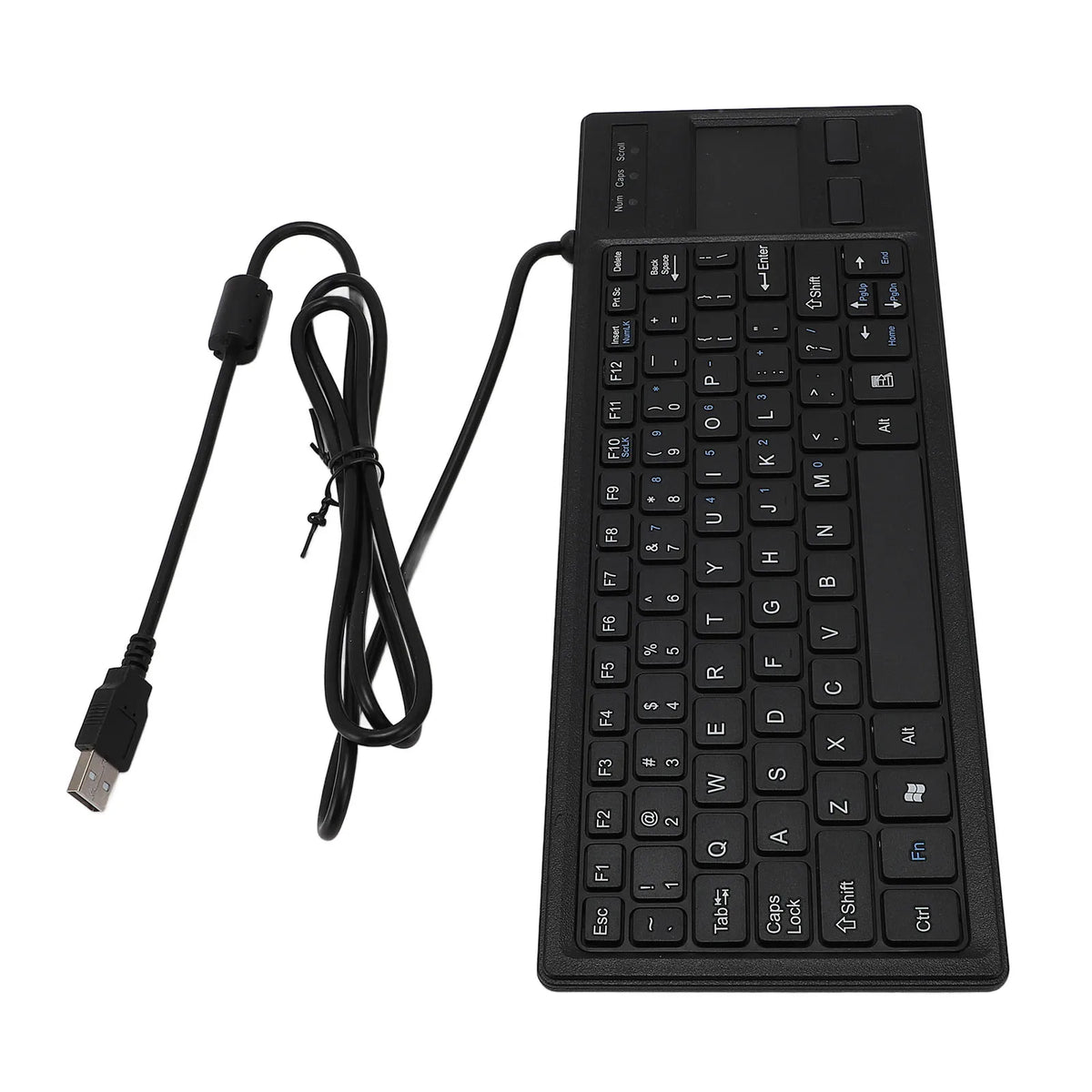 Mechanical USB Industrial Keyboard with Integrated Touchpad & USB Hub, Water-Resistant IP68, 82-Key Compact 12.2 x 4.53 x 0.47 in (310 x 115 x 12 mm) for PC Laptop