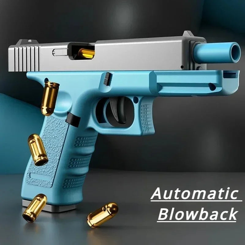 Automatic Shell Ejection Toy Pistol Blaster - Realistic CS Game Prop for Kids & Adults