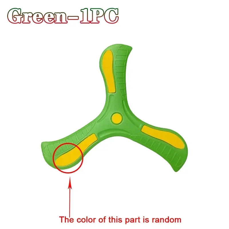 Soft Foam Three-Leaf Boomerang Flying Disc for Kids & Adults, Beginner-Friendly Outdoor Throwing Toy