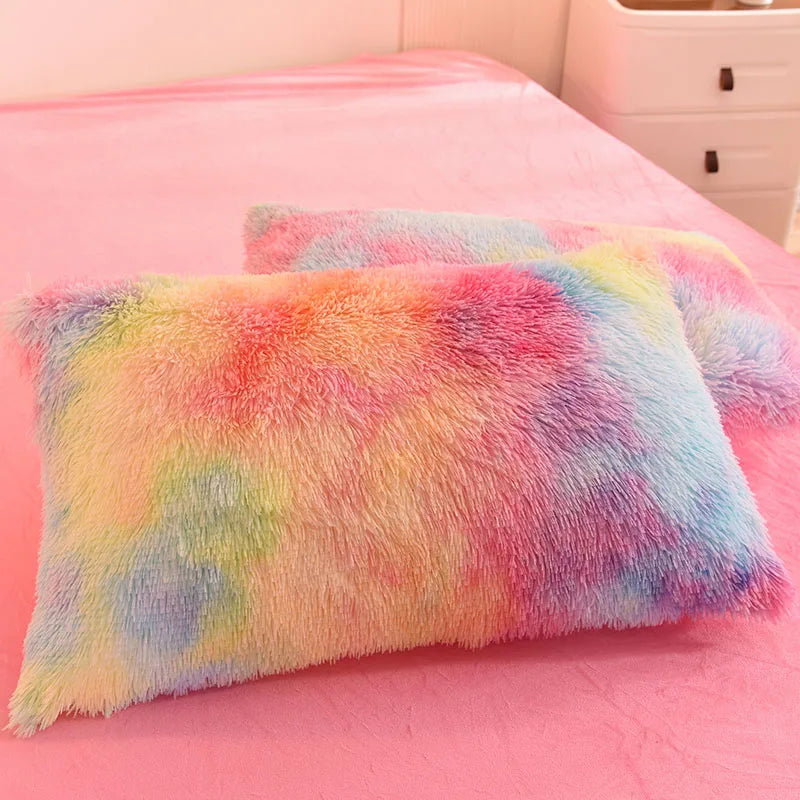 3-Piece Mink Velvet Coral Fleece Duvet Cover Set – Super Shaggy Warm Cozy Bedding with 2 Pillowcases, Multiple Sizes 150x200–220x240 cm (59x79–87x94 in)