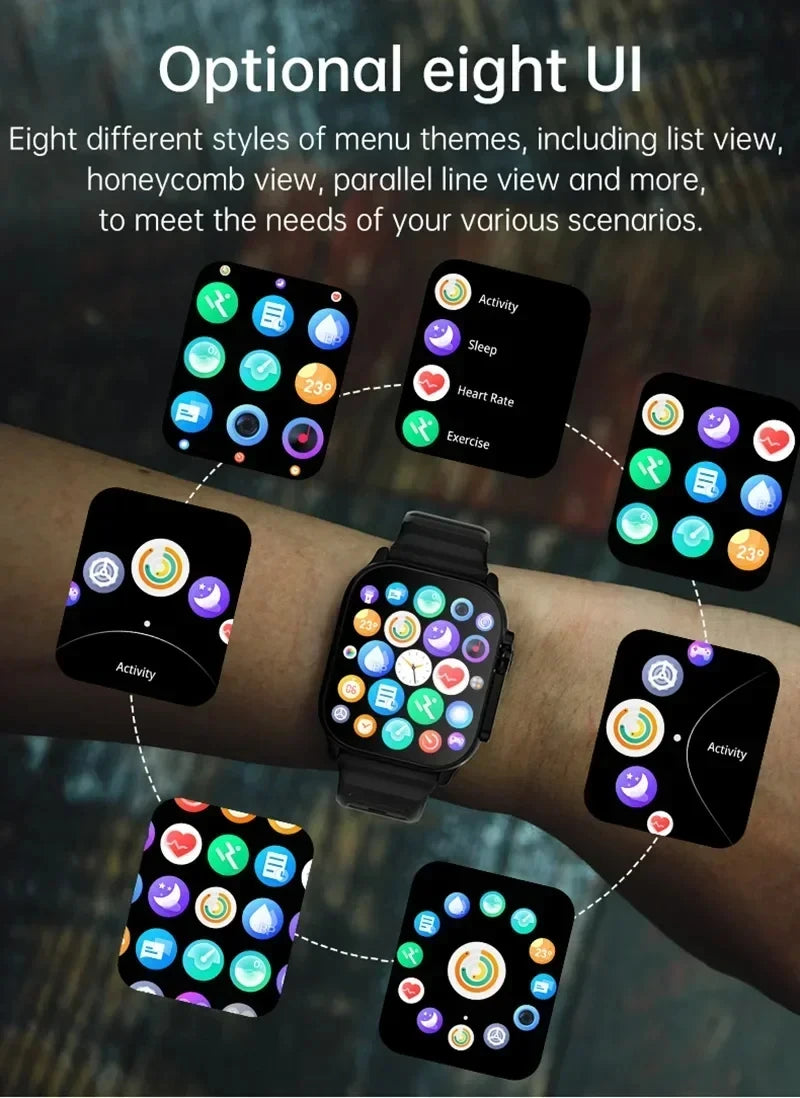 2.2-Inch (5.6 cm) AMOLED Smartwatch – Bluetooth Calling, Message Alerts, Heart Rate & SpO2 Monitor, GPS Fitness Tracker for Android iOS