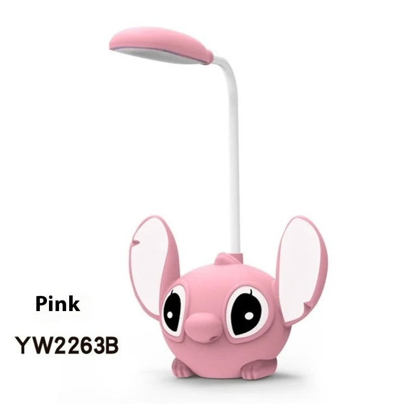 Kawaii LED Foldable Desk Lamp with Built-In Pencil Sharpener — USB Rechargeable Cute Desk Light, Gift for Teens