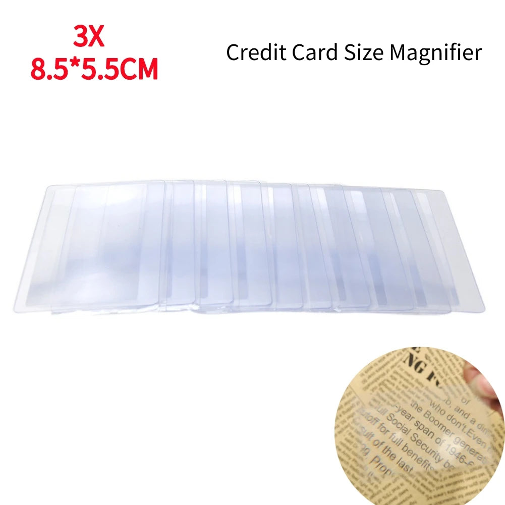 3X Ultra-Thin Full-Page Magnifier Sheet 180 x 120 mm (7.08 x 4.72 in) Book Page Reading Loupe