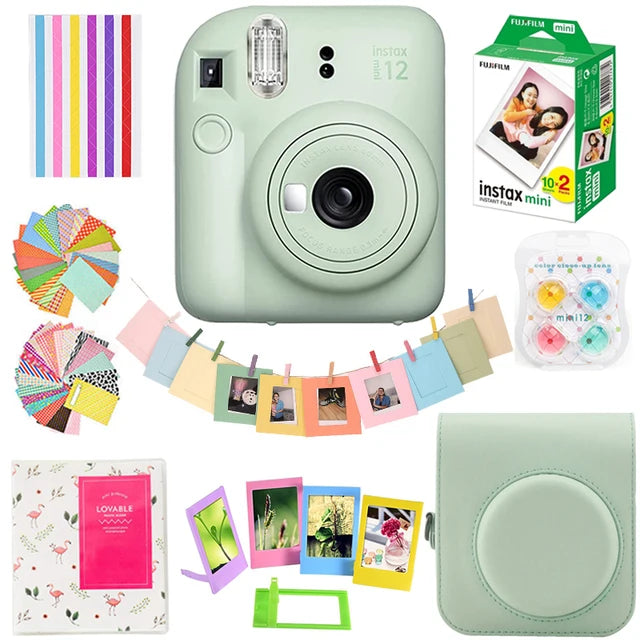 Instant Mini Film Camera with 20-Sheet Film, Shoulder Strap & Carry Bag - Instant Print Camera Gift Set
