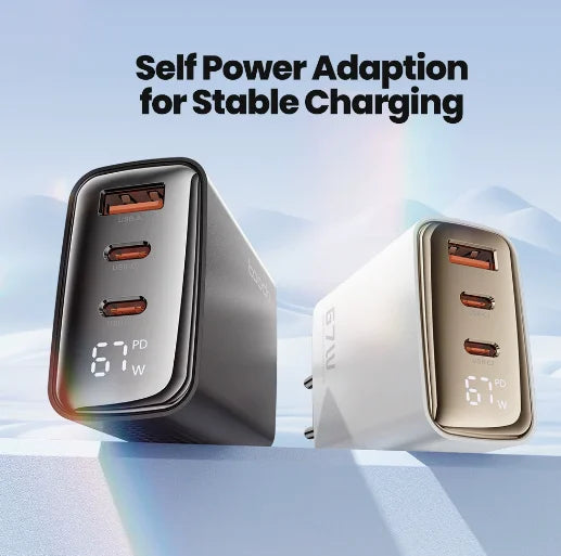 67W GaN Fast Charger with Digital Power Display view 2