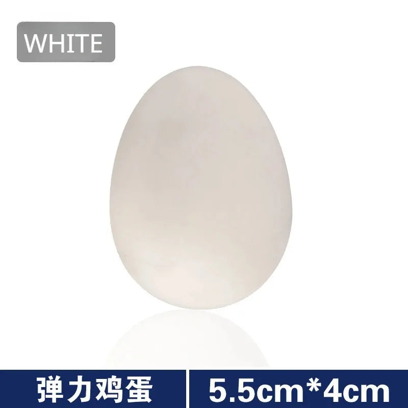 Novelty Bouncy Egg Toy Realistic Hatching Hen Egg Prank 1-Pack (2.17 in / 5.5 cm × 1.57 in / 4 cm)