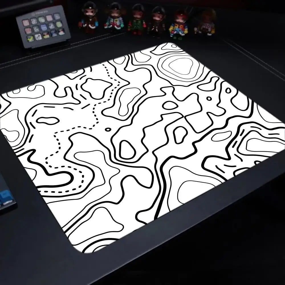 Fluid Mouse Pad – Anti-Slip Rubber Gaming & Office Desk Pad, Multiple Sizes (Small to XL), Smooth Cloth Surface