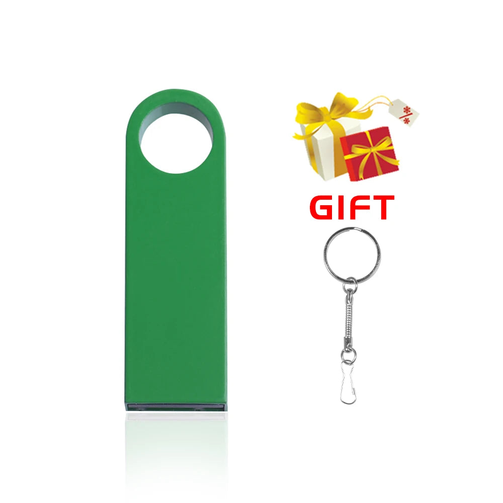Metal USB 2.0 Flash Drive Pen Drive 4/8/16/32/64/128GB – Portable USB Stick, Waterproof & Antimagnetic