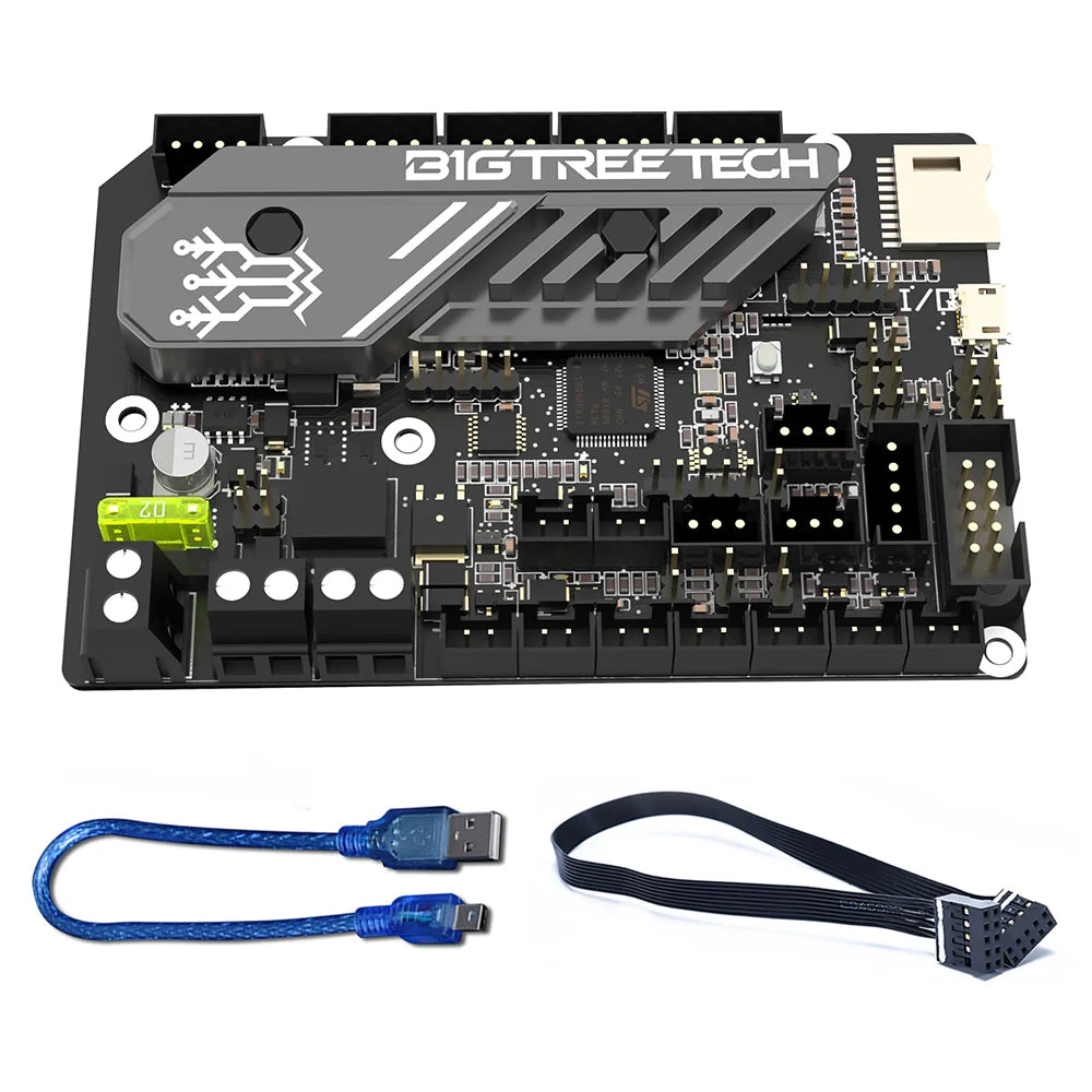 SKR Mini E3 32-Bit Motherboard with Onboard TMC2209 for Ender 3 / Ender 5 / CR-10 3D Printers - Micro USB, UART Silent Drivers, TFT Compatible