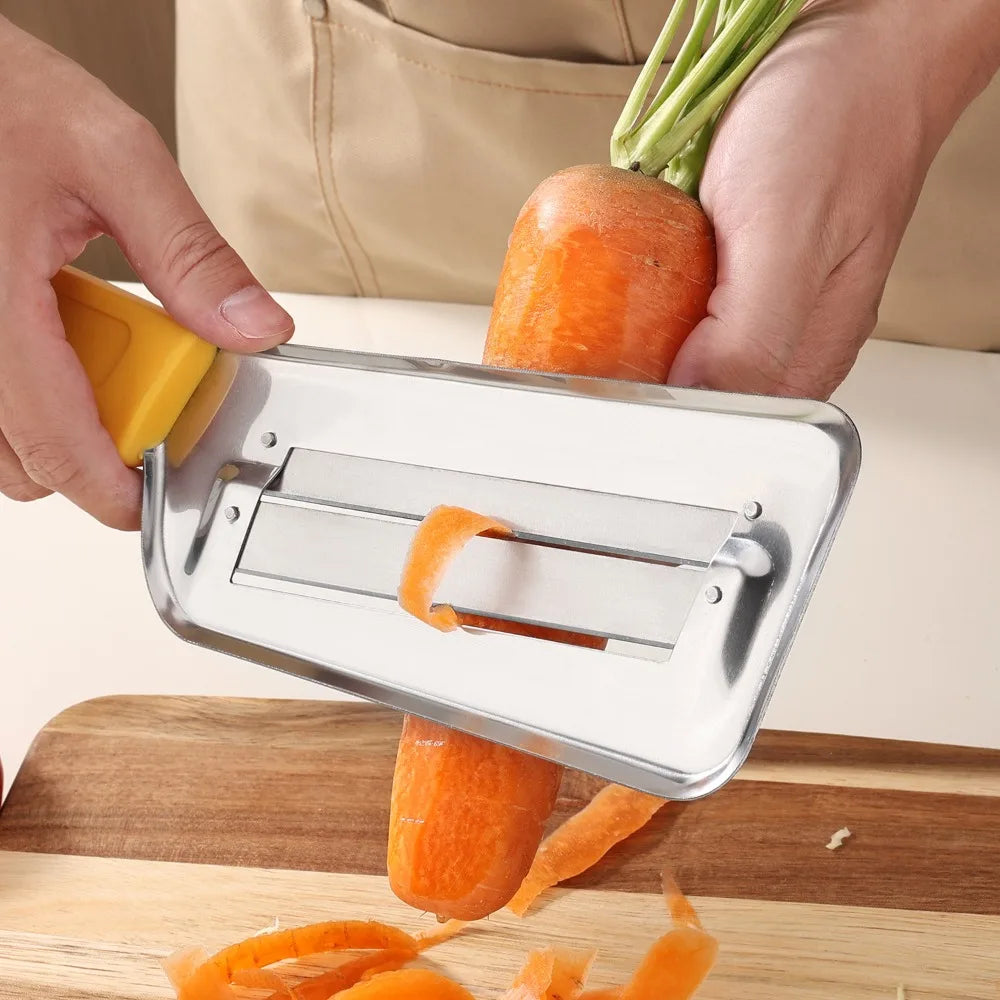 Stainless Steel Cabbage Slicer with Handle - Multi-Function Vegetable Shredder & Peeler