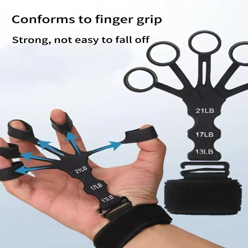 5-Finger Hand Trainer Wrist Puller – Ergonomic Finger & Hand Grip Strengthener for Wrist, Forearm and Muscle Toning