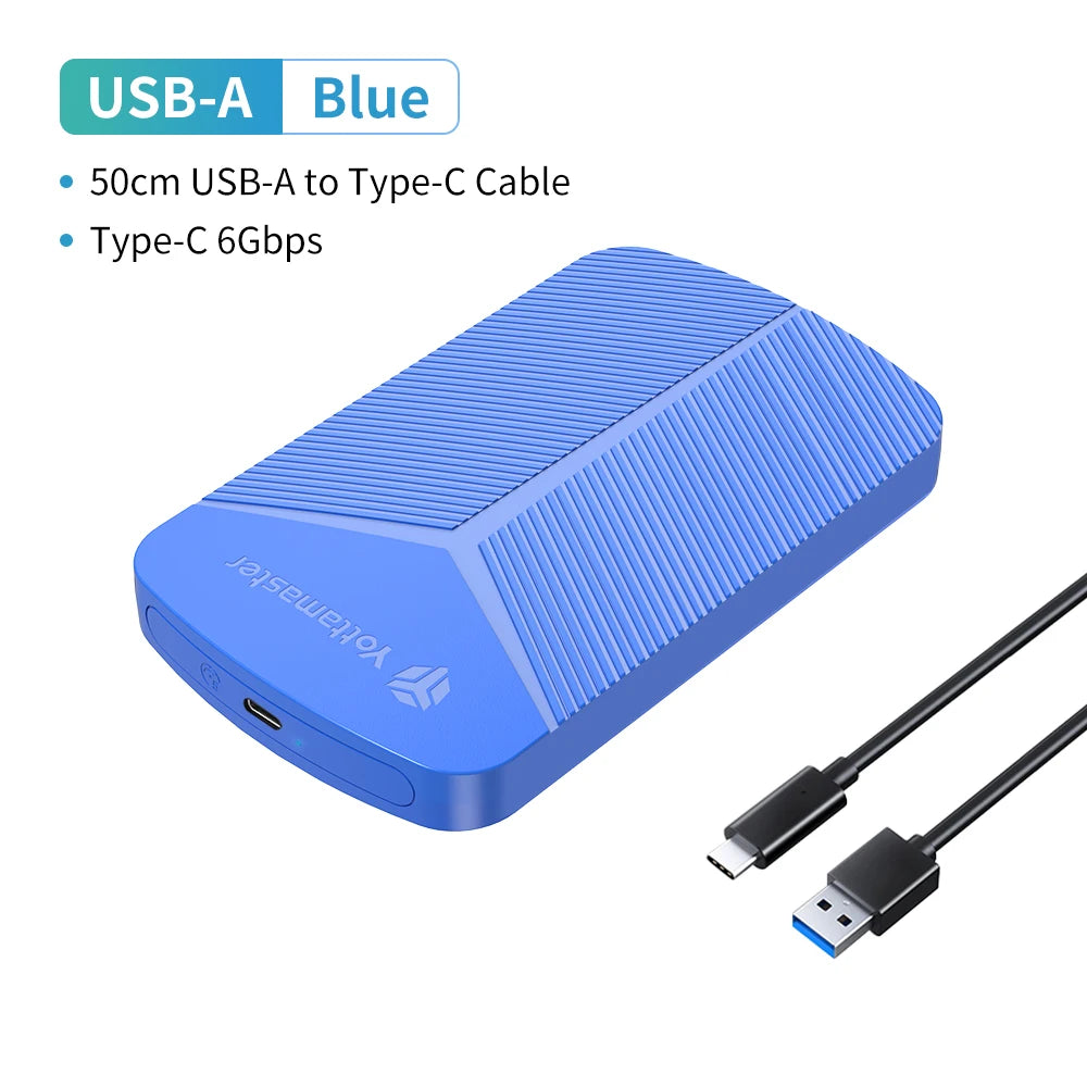 2.5-Inch SATA HDD/SSD Enclosure USB 3.0 UASP 6Gbps Adapter for Windows Mac Linux