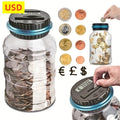 Transparent Electronic Coin Bank with LCD Display – Large Savings Jar, Battery-Operated Money Box for Teens & Adults, Gift