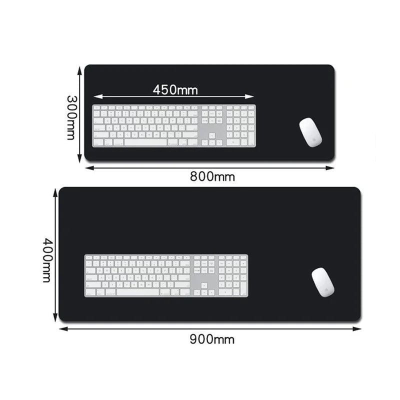 Black and White Topographic Map XXL Mouse Pad — Extra Large Gaming Desk Mat for Keyboard and Mouse