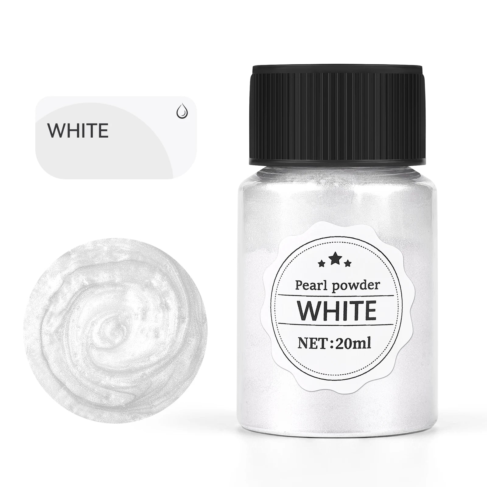 20ml (0.68 fl oz) Pearlescent Mica Powder - Pearl Pigment for Resin, Jewelry, Candles & Nail Art