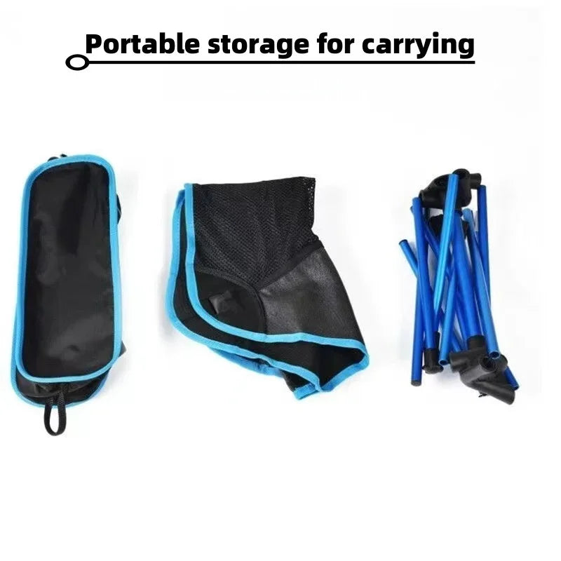 Ultra-Light Foldable Moon Chair, Aluminum Alloy Camping & Fishing Reclining Chair, Folds to 35 cm (13.8 in) Portable Outdoor Seat