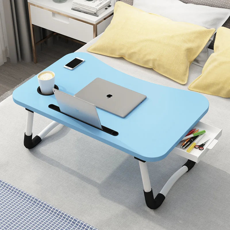 Folding Laptop Desk for Bed & Sofa — Portable Foldable Lap Tray 60 x 40 x 28 cm (23.6 x 15.7 x 11 in) for Study & Reading