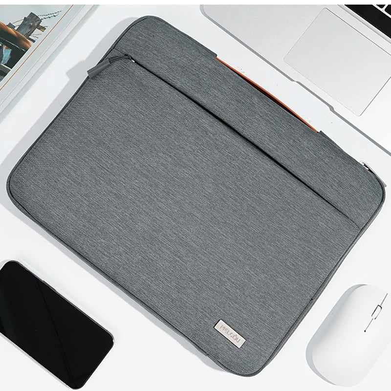 Multi-Pocket Shockproof Laptop Sleeve with Handle — Zipper Case for 13/14/15.6/16-Inch Laptops (33–41 cm)