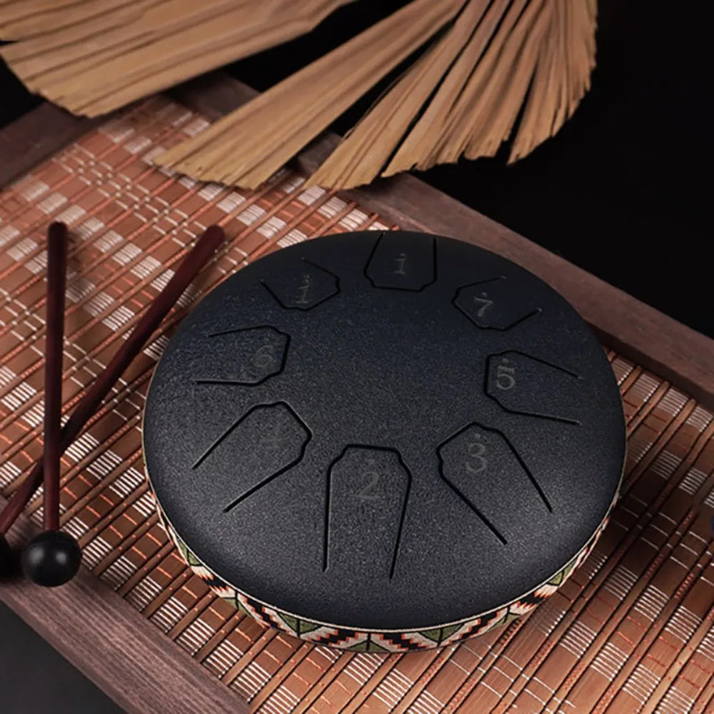 6-Inch (15 cm) 8-Tone Steel Tongue Drum – Mini Hand Pan for Meditation, Yoga & Kids, Portable Percussion Gift