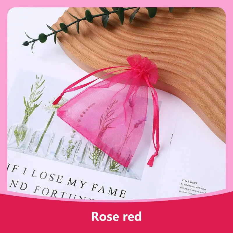 100-Pack Organza Drawstring Bags Assorted Sizes (7x9, 9x12, 10x15, 13x18 cm / 2.8x3.5, 3.5x4.7, 3.9x5.9, 5.1x7.1 in) - Jewelry & Gift Pouches for Wedding Party