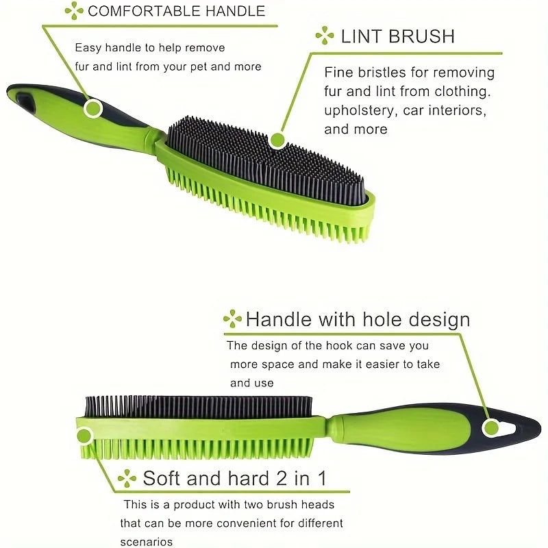 Silicone Pet Brush Hair Remover & Massaging Groomer for Dogs and Cats, Lint Brush for Clothes Car Seats and Upholstery
