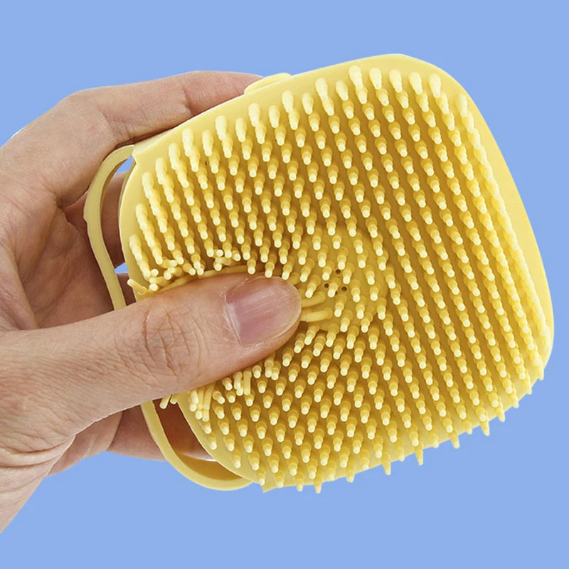 Silicone Pet Bath Massage Glove — Soft Grooming Brush for Dogs, Puppies & Cats