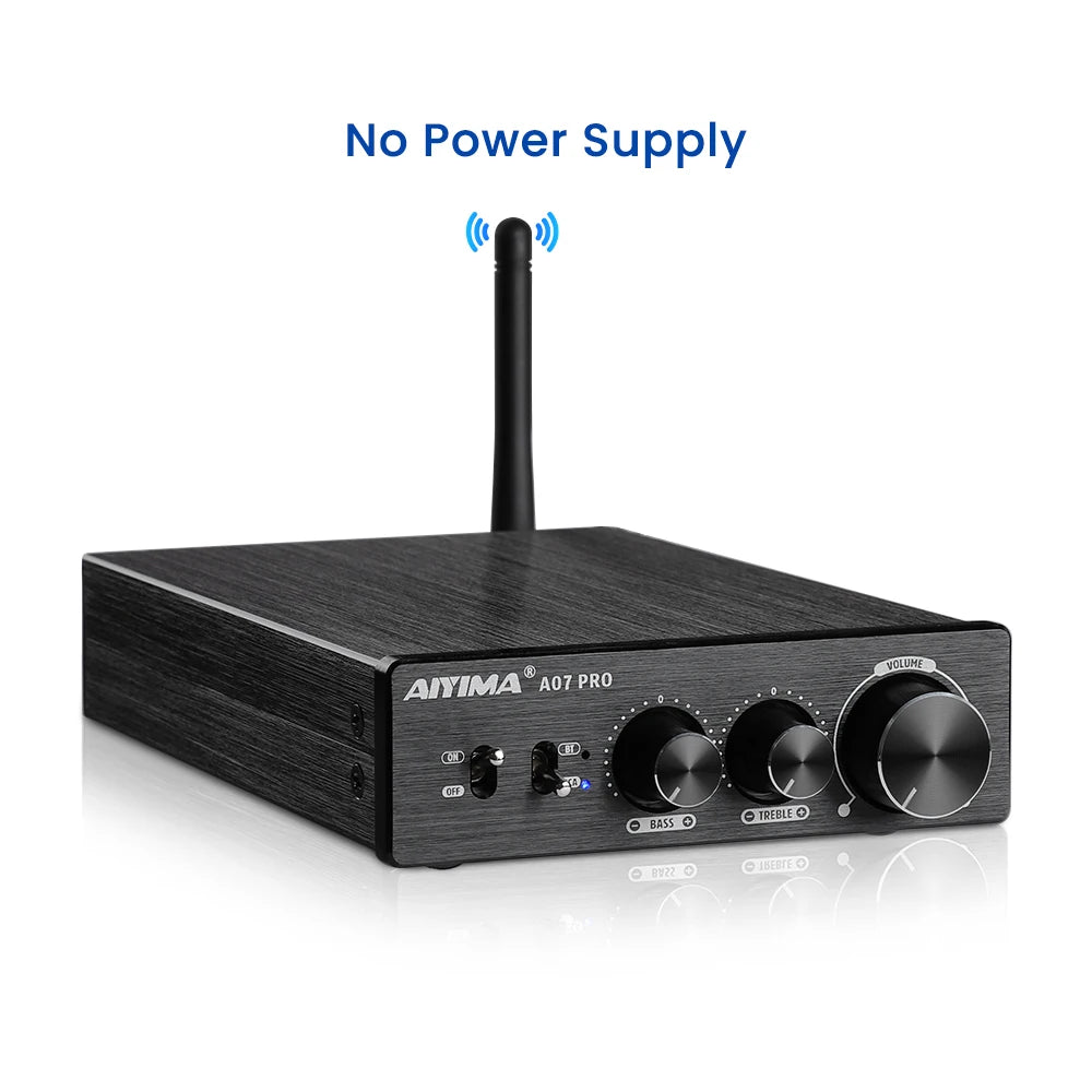 300W x2 Class D Hi‑Fi Stereo Power Amplifier with Bluetooth 5.2 AptX and RCA Inputs for Home Speakers