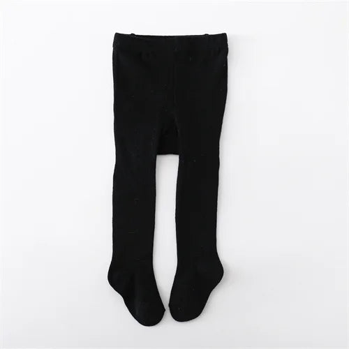 Baby Girl Cotton Knitted Tights Newborn & Toddler Pantyhose Casual White Black