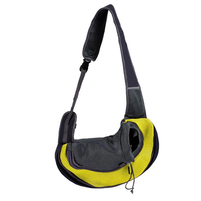 Portable Nylon Pet Carrier Sling – Hands-Free Shoulder Crossbody Bag for Small Dogs & Cats