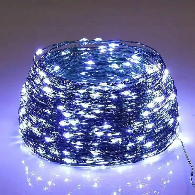 100-2000 LED Copper Wire Fairy String Lights, Waterproof Remote-Controlled Indoor & Outdoor Decor (10-200 m / 33-656 ft)