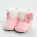Baby Soft Pompom Snow Booties - Warm Infant & Toddler First Walker Boots, Sizes 12-14 (4.3-4.9 in / 11-12.5 cm)
