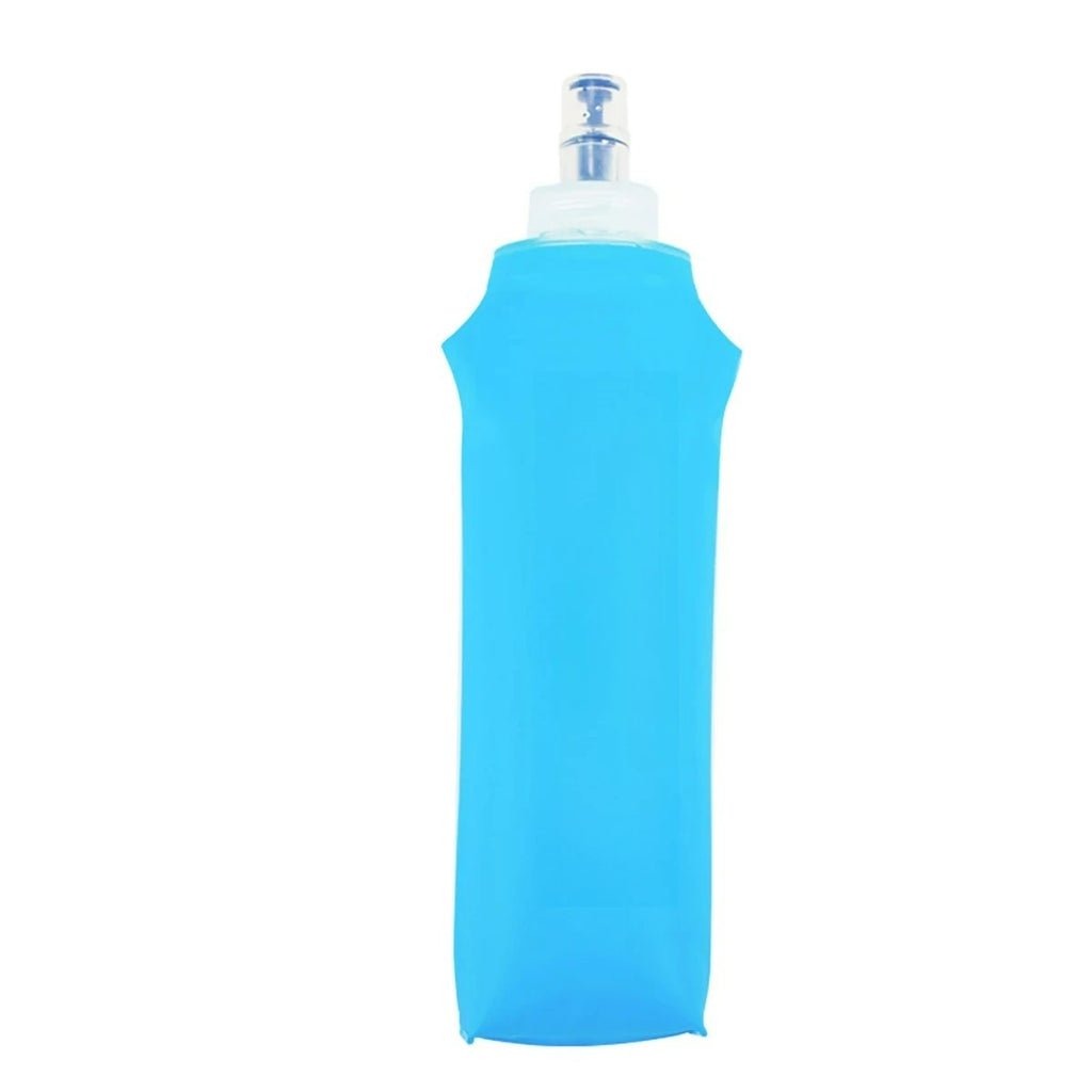 150ml/250ml/500ml (5oz/8.5oz/17oz) Collapsible Silicone Water Bottle with Bite Valve - Portable for Running Camping Hiking Travel
