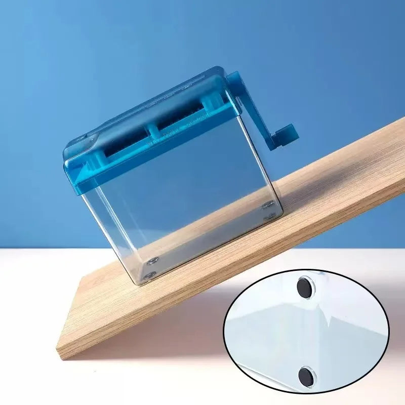 A6 Mini Manual Paper Shredder Hand-Crank Desktop Strip-Cut Office Document Shredder