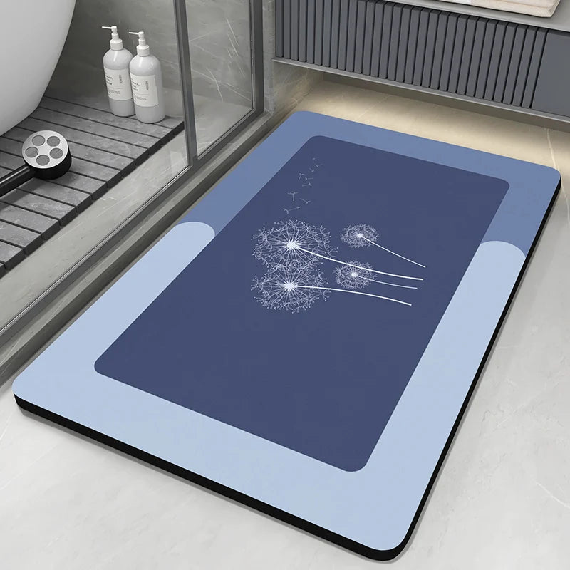 Diatomite Quick-Dry Bath Mat – Absorbent Anti-Slip Bathroom Rug, Washable Shower & Toilet Floor Mat, Multiple Sizes 30×40 to 60×90 cm (11.8×15.7 to 23.6×35.4 in)