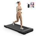 Under-Desk Walking Pad Treadmill 2-in-1 Portable Treadmill with Remote & LED Display 2.5HP for Home and Office