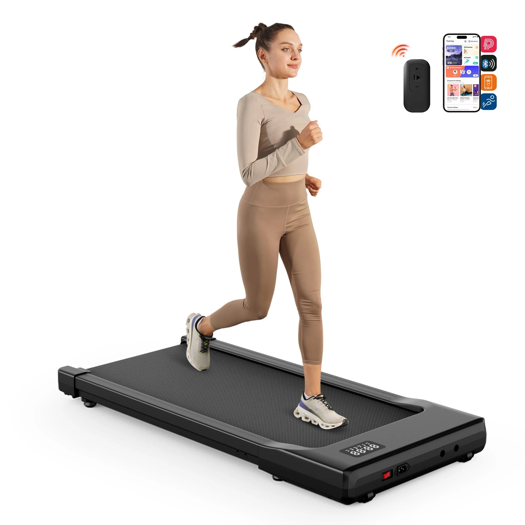 Under-Desk Walking Pad Treadmill 2-in-1 — 2.5HP, Remote & LED Display
