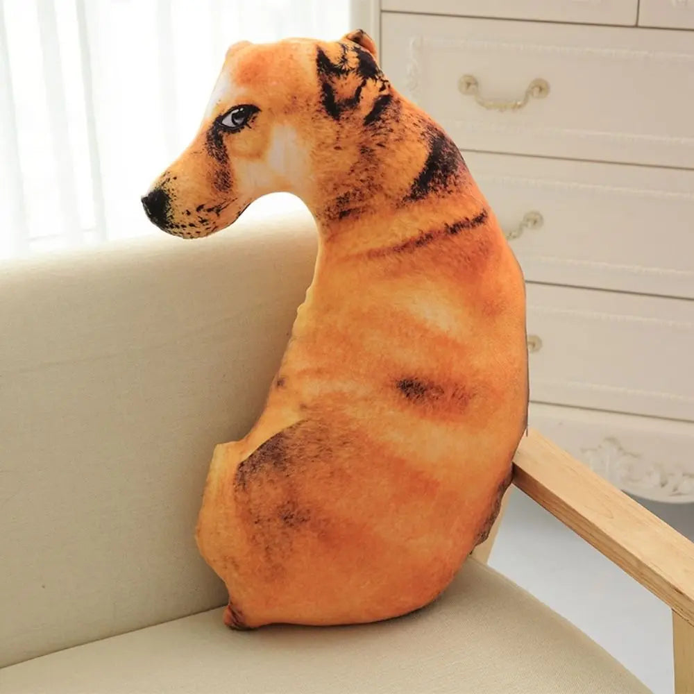 Lifelike Hound Dog Throw Pillow 3D Plush Cushion – Soft Pet Accent Pillow for Home & Office, 20 cm / 50 cm (7.9 in / 19.7 in)