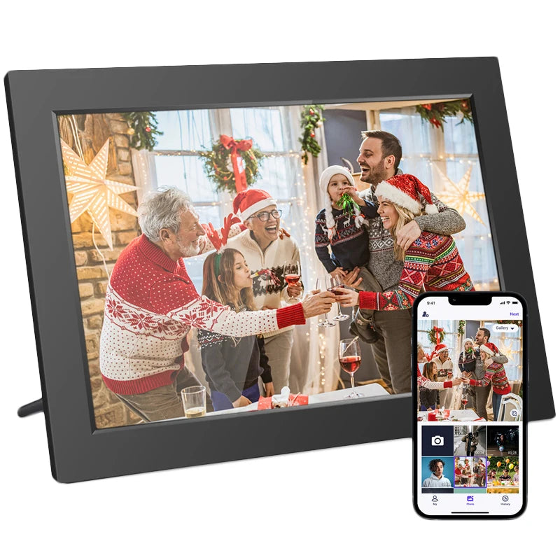 WiFi Digital Photo Frame 10.1-Inch (25.6 cm) 32GB Smart Touchscreen 1280x800 HD Picture Frame for Home & Gifts