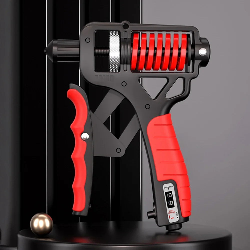 Adjustable Hand Grip Strengthener 5–165 kg (11–364 lb) Nonslip Hand Gripper with Mechanical Counter — Wrist, Finger & Forearm Trainer