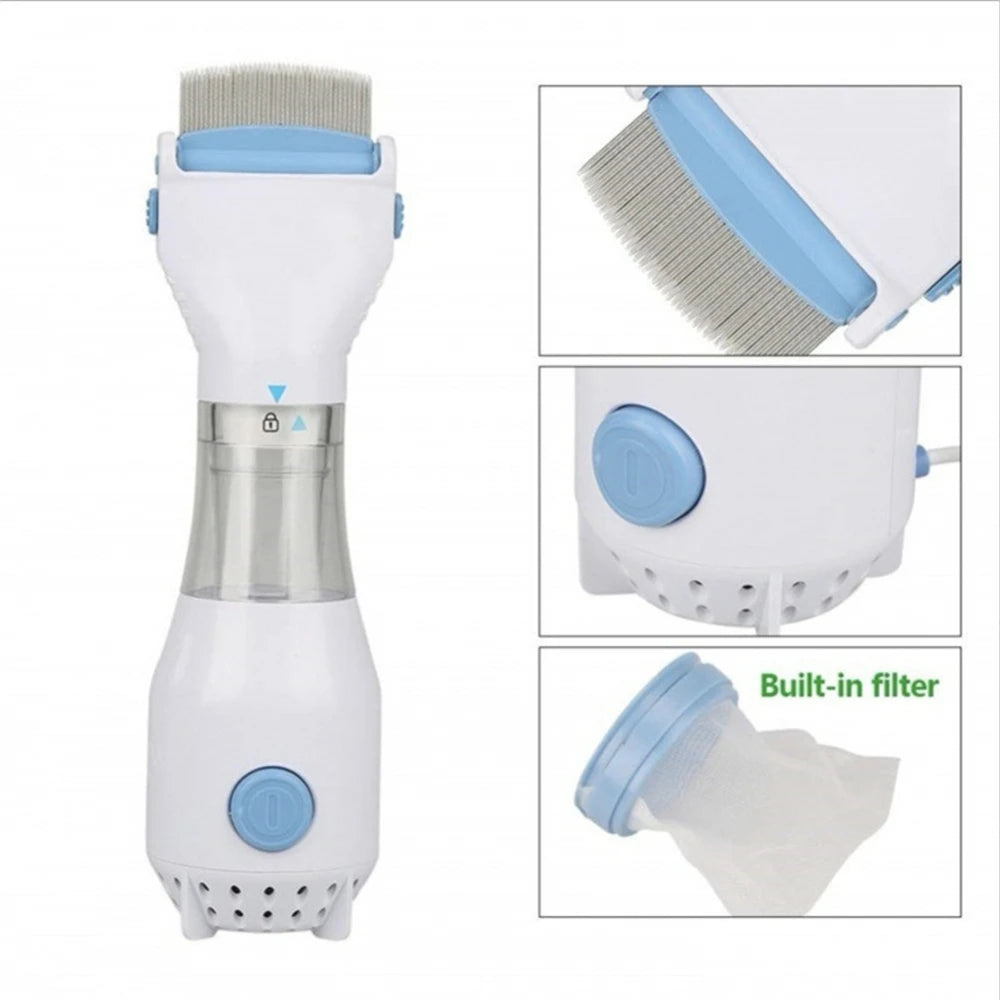Electric Flea & Lice Removal Comb for Dogs & Cats — Gentle Pet Grooming & Deshedding Brush