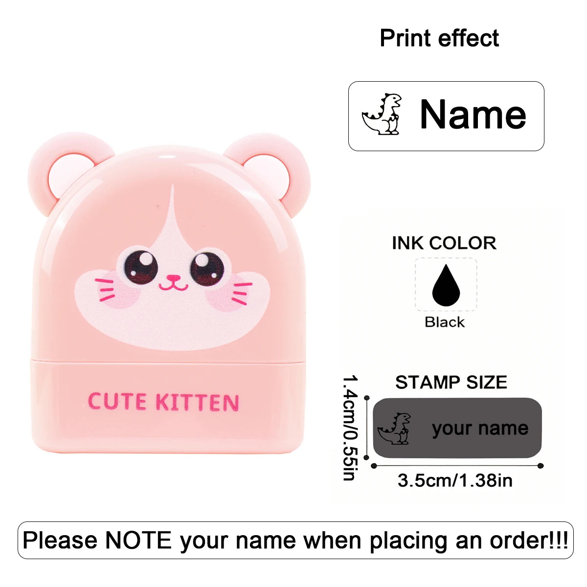 Personalized Waterproof Name Stamp for Kids – Self-Inking Clothing & School Bag Labels