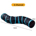Foldable S-Shaped Cat Tunnel – Collapsible Play Tunnel for Cats, Rabbits & Small Pets, Interactive Crinkle Toy for Indoor Play