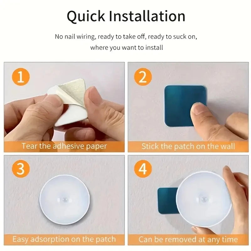 3-Pack Motion Sensor Night Lights - Wireless Rechargeable LED Detector Lamps for Bedroom, Staircase, Closet & Hallway