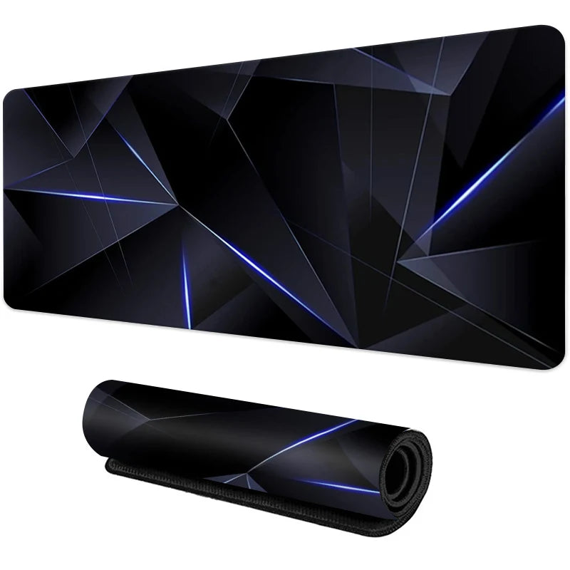 Large Gaming Mouse Pad Red Blue Gradient Non-Slip Rubber Sewn Edge Desk Mat for Keyboard & PC
