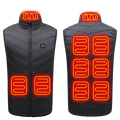 21-Zone Graphene USB Heated Vest – Unisex Electric Heated Jacket for Camping & Outdoor