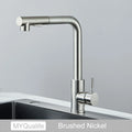 Black Pull-Out Kitchen Faucet Retractable Spray Single-Handle Deck-Mounted Mixer Tap Hot & Cold